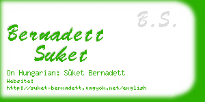 bernadett suket business card